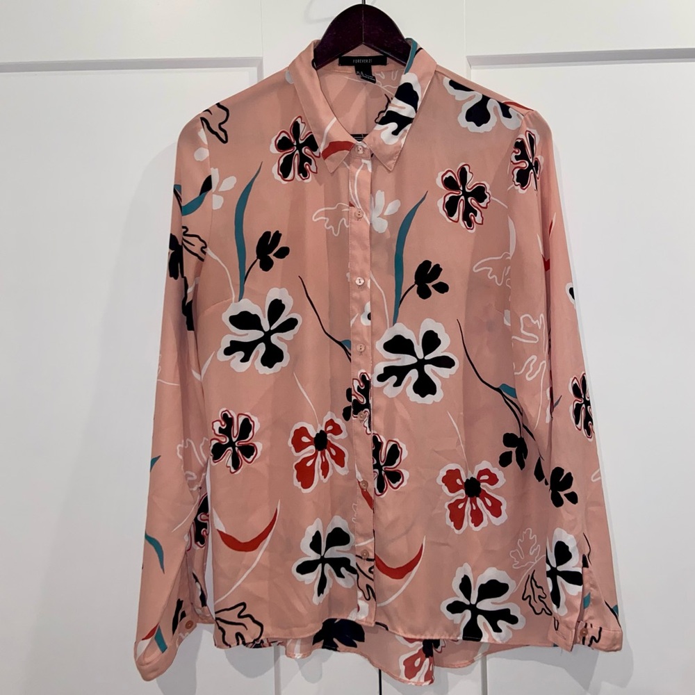 Women’s Forever 21 Floral Blouse Size Large